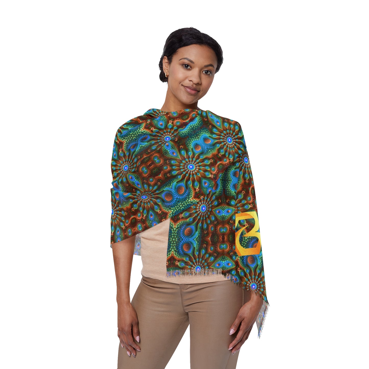 PSYCH 05 Vibrant Light Scarf/Pashmina - Elegant Bohemian Style Accessory for Everyday Wear