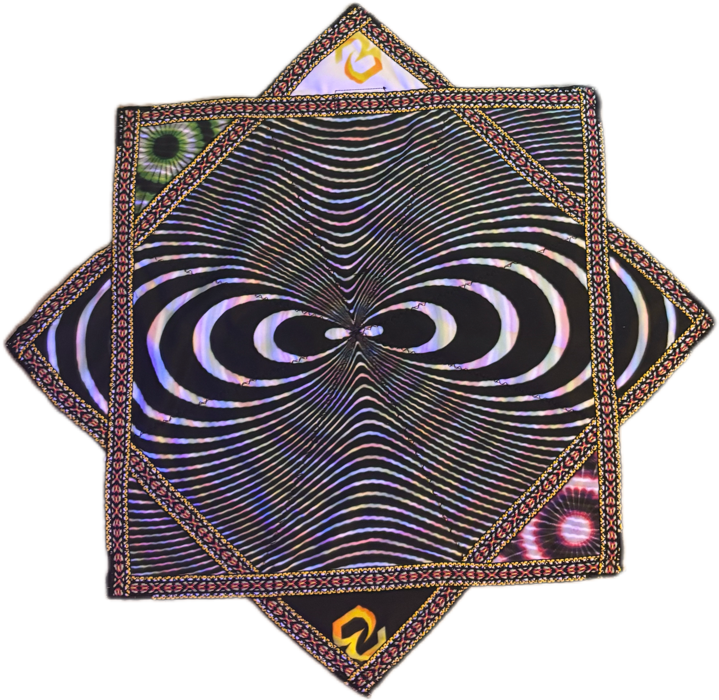 24” SoftStretch Flowstar BPD prints, Woven trim