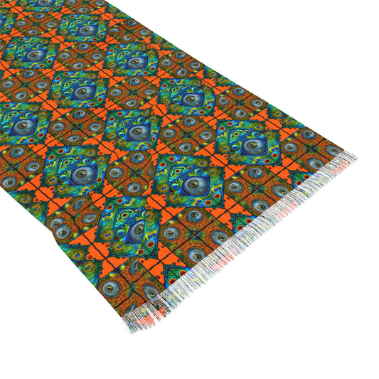 Tiles 01 Pashmina – Vibrant Geometric & Eye Motif Festival Shawl/Scarf