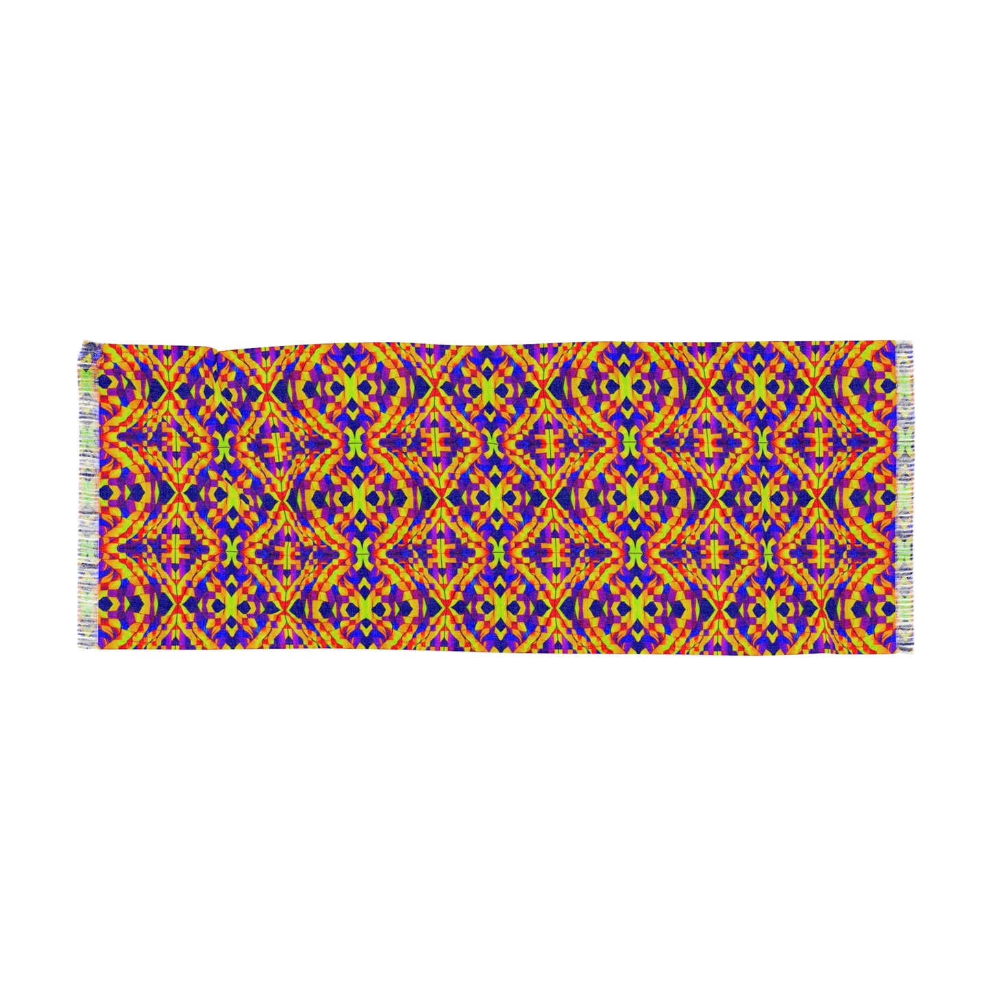 NuPlaid 01 Pashmina/Shawl/Scarf – Vibrant Psychedelic Geometric Rave EDM Festival Style