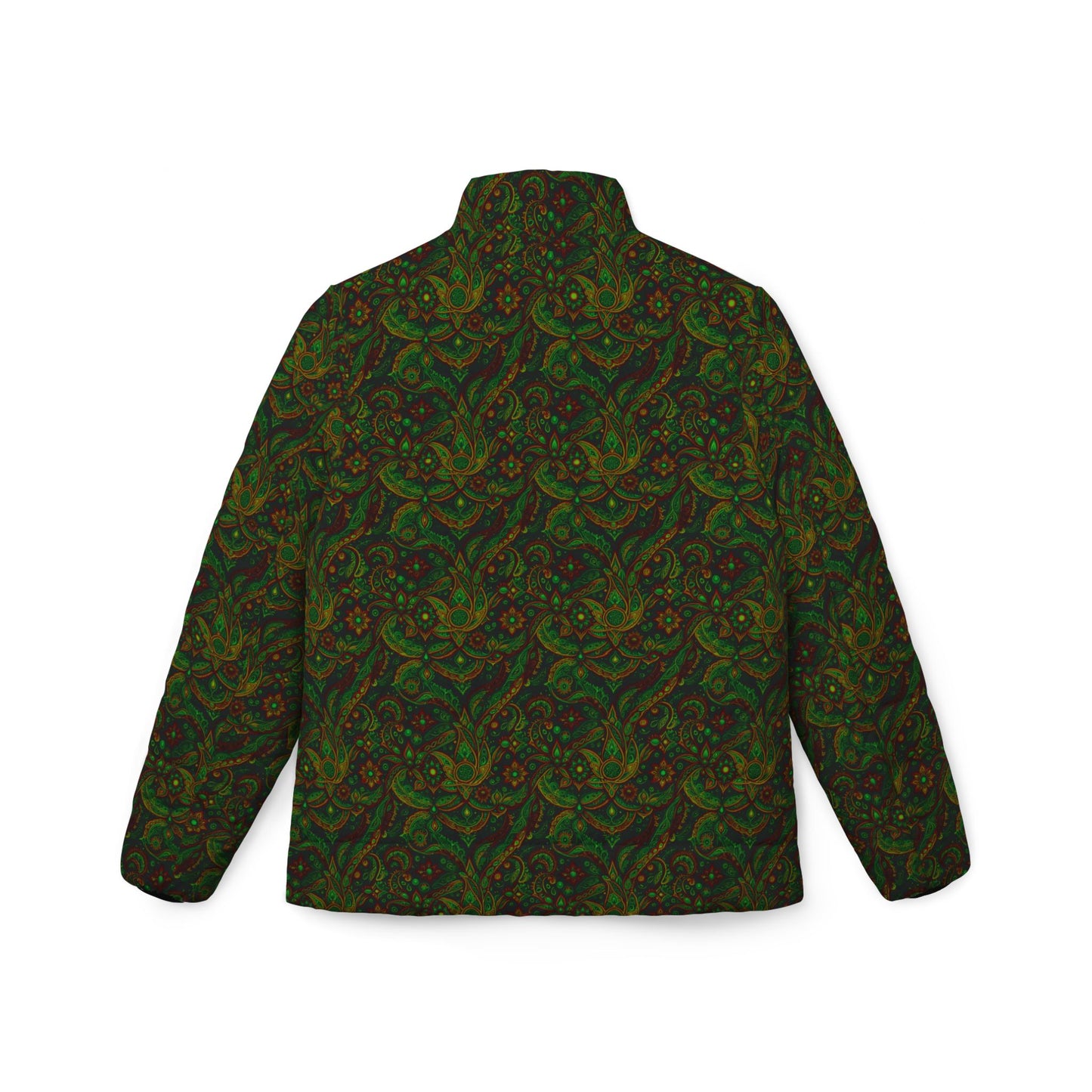 NuPaisley 01 Women’s Puffer Jacket – Elegant Paisley Festival & Everyday Outerwear