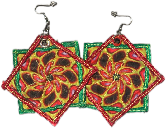 3” Flowstar earrings (pair)