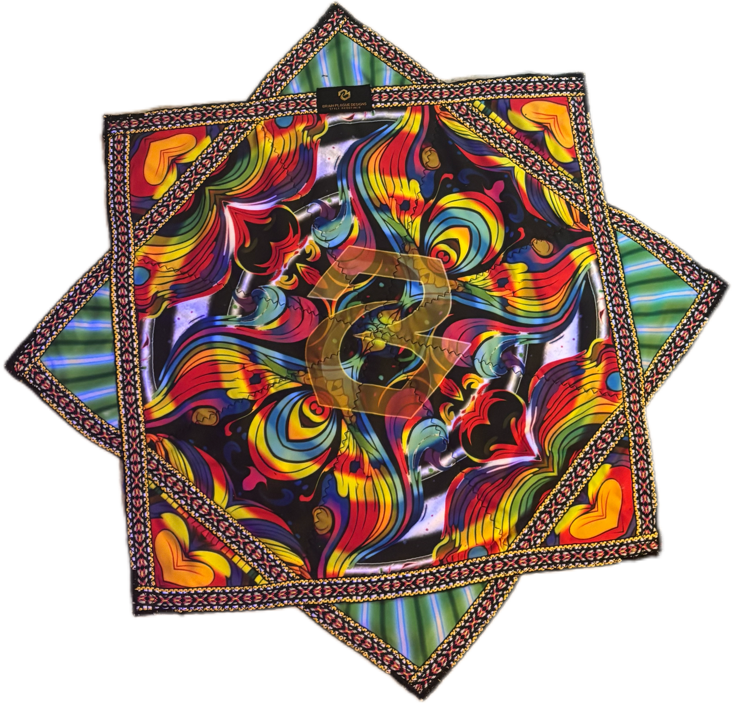 24” SoftStretch Flowstar BPD prints, Woven trim