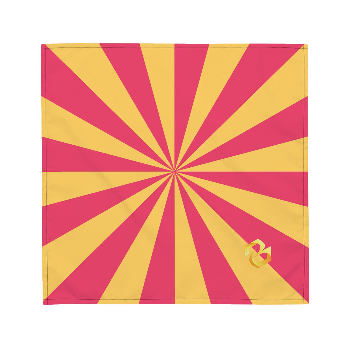 Custom all over print bandana with a retro sunburst