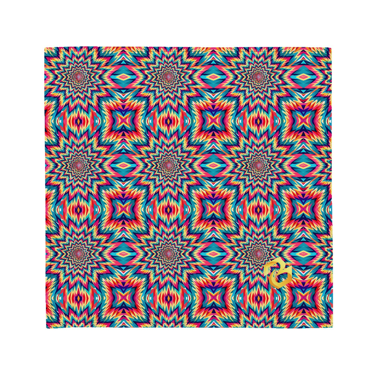 Custom all over print bandana with a star optical illusion pattern